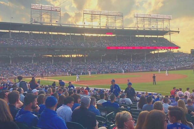 Chicago Cubs Baseball Game Ticket at Wrigley Field - Photo 1 of 12